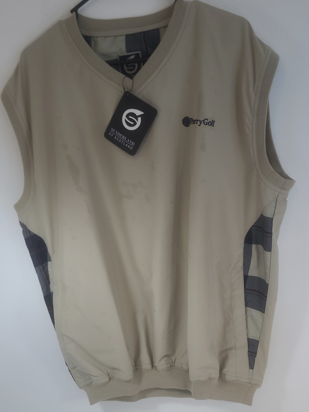 Sunderland Of Scotland Perry Golf Exclusive Men's Wind Vest Sleeveless Large